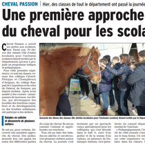 2018 01 19 article Vaucluse matin Sortie ULIS Cheval Passion